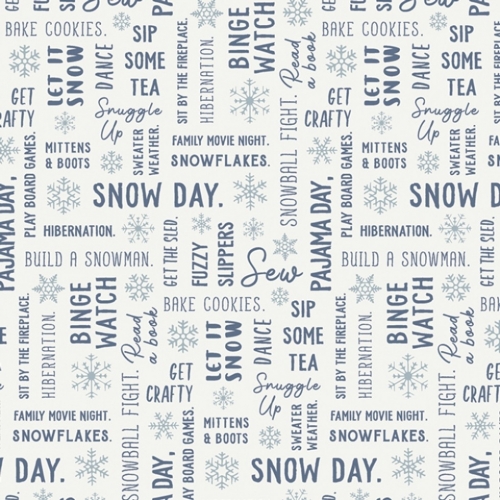 Art Gallery Fabrics Snow Day 100% Cotton Poplin Fabric Snowbound