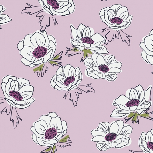 Art Gallery Fabrics Trouvaille 100% Cotton Poplin Fabric Anemone Cascade