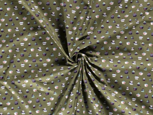 100% Cotton Poplin Fabric Olive