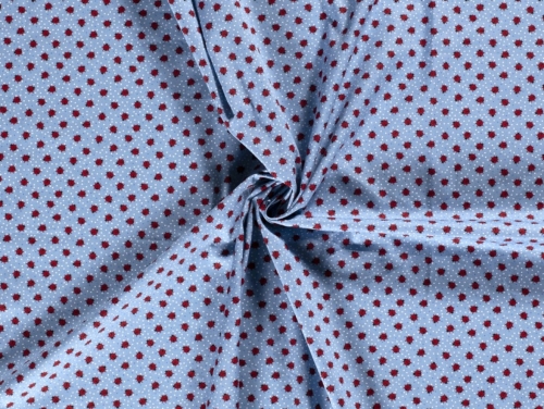 100% Cotton Poplin Fabric Blue