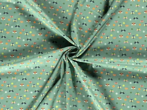 100% Cotton Poplin Fabric Green