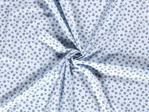 100% Cotton Poplin Fabric Blue