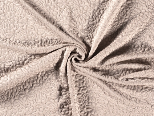 Bubble Jacquard Stretch Knit Fabric Beige