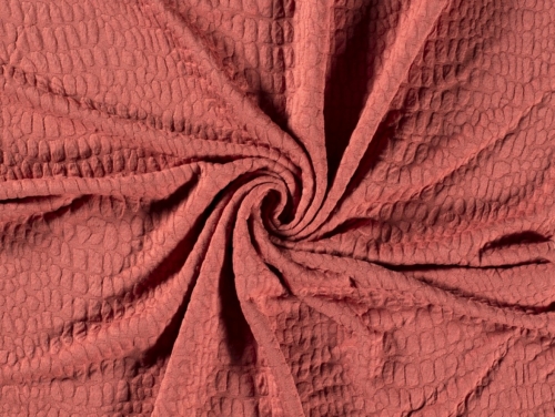 Bubble Jacquard Stretch Knit Fabric Pink