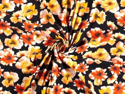 Cotton Jersey Stretch Knit Fabric Orange