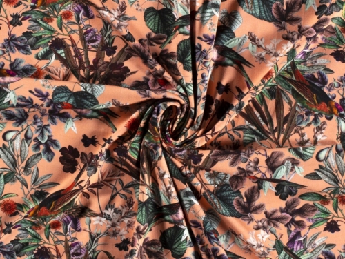 Cotton Jersey Stretch Knit Fabric Salmon