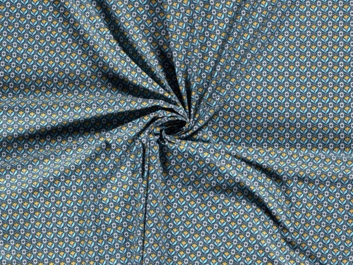 100% Cotton Poplin Fabric Petrol