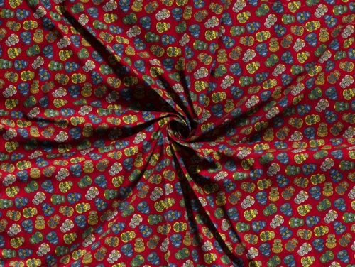 100% Cotton Poplin Fabric Red