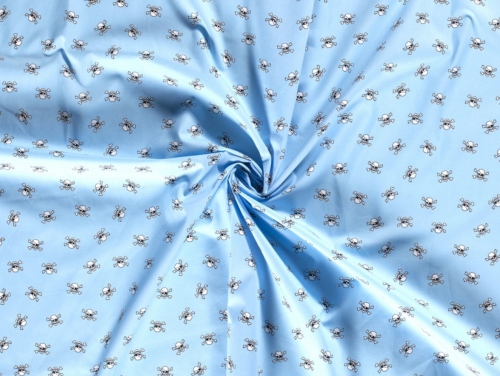 100% Cotton Poplin Fabric Blue