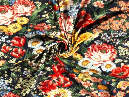 Cotton Jersey Stretch Knit Fabric Multicoloured