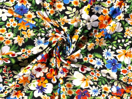 Cotton Jersey Stretch Knit Fabric Multicoloured