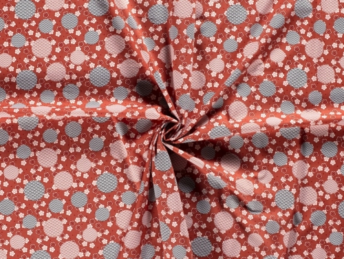 100% Cotton Poplin Fabric Brique