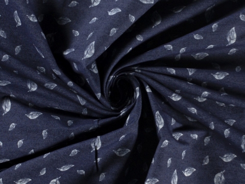Stretch Woven Denim Fabric Navy
