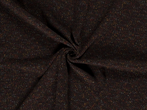 Brushed Boucle Tweed Fabric Wine