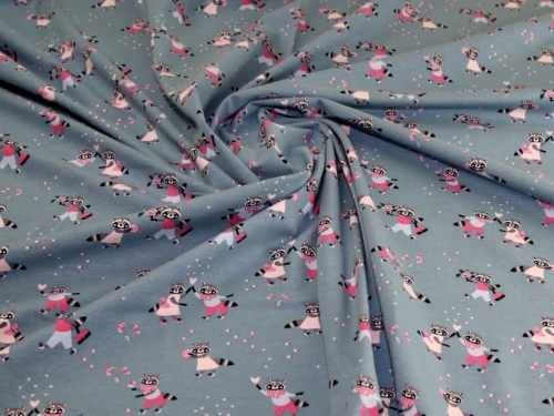 Deadstock Cotton Jersey Stretch Knit Fabric Blue