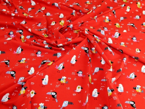 Deadstock Cotton Jersey Stretch Knit Fabric Red