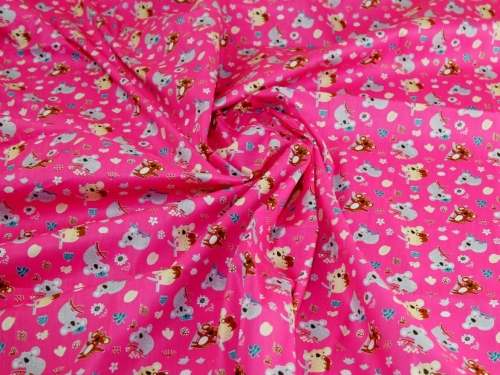 Deadstock 100% Cotton Fabric Shocking Pink