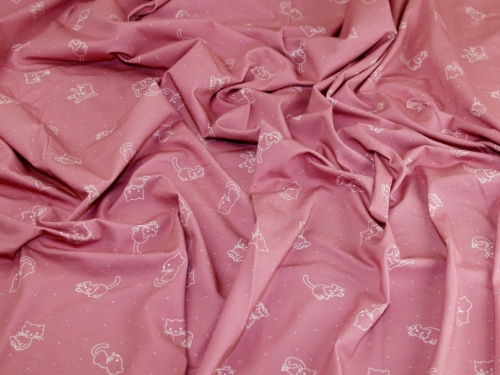 Deadstock Cotton Jersey Stretch Knit Fabric Pink