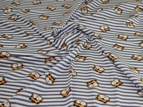 Deadstock Cotton Jersey Stretch Knit Fabric Grey