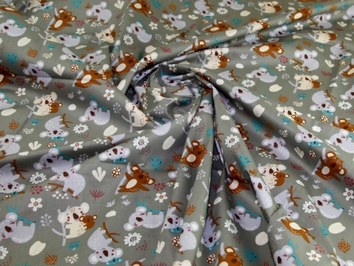 Deadstock 100% Cotton Fabric Grey