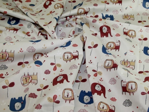Deadstock 100% Cotton Fabric Cream Stone