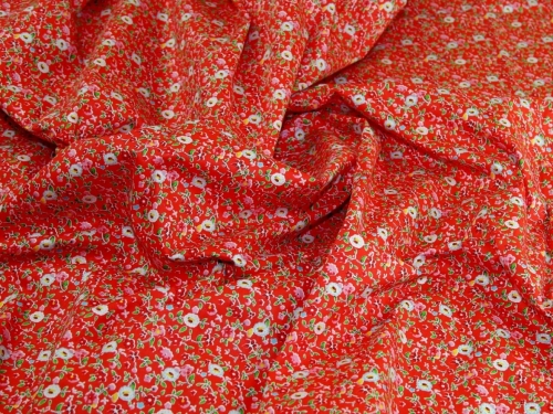 Deadstock 100% Cotton Fabric Red