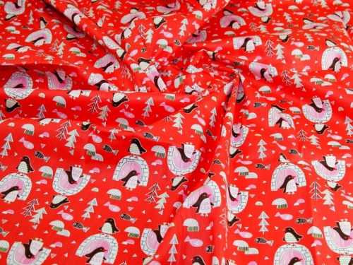 Deadstock 100% Cotton Fabric Red