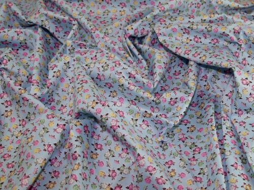 Deadstock 100% Cotton Fabric Blue