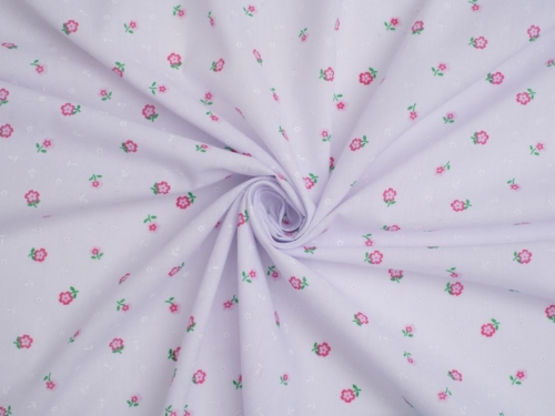 Printed Polycotton Fabric Pink