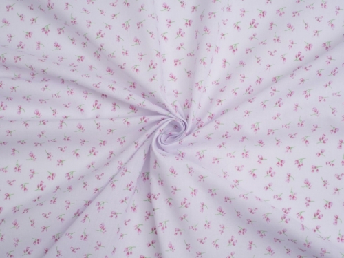 Printed Polycotton Fabric Pink