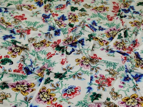 Viscose Jersey Stretch Knit Fabric Multicoloured