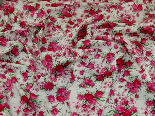Cotton Lawn Fabric Cerise Pink