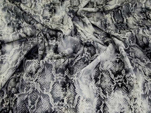 Scuba Stretch Knit Fabric Cream & Grey