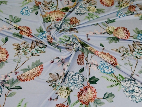 Viscose Jersey Stretch Knit Fabric Pale Blue