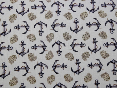 Stof France 100% Cotton Fabric Grey