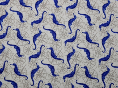 Stof France 100% Cotton Fabric Blue