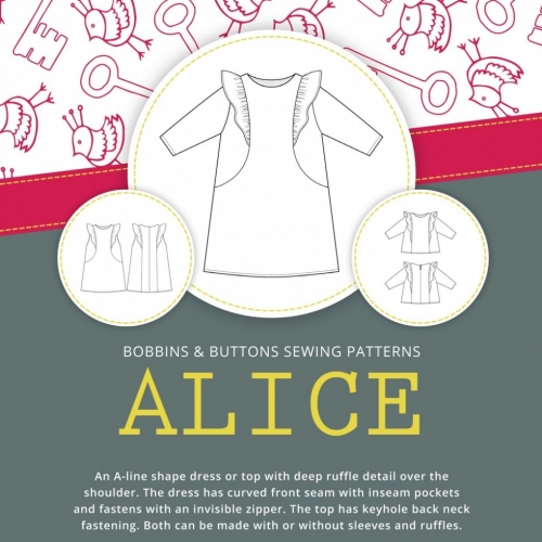Bobbins and Buttons Paper Sewing Pattern Alice Dress & Top