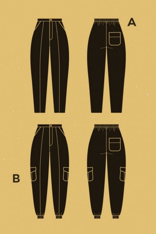 Deer and Doe Paper Sewing Pattern Acajou Pants