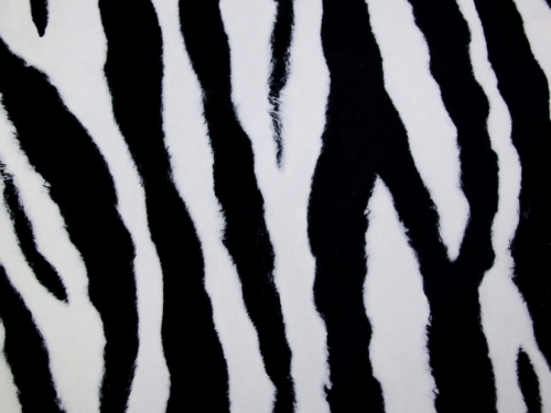 Stof France Velboa Faux Fur Fabric Black & White