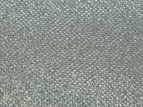 Stof France Lurex Glitter Faux Leather Fabric Silver