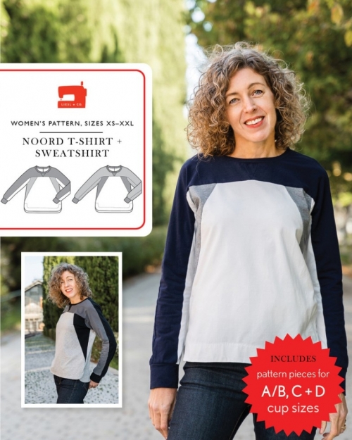 Liesl + Co Paper Sewing Pattern Noord T Shirt & Sweatshirt