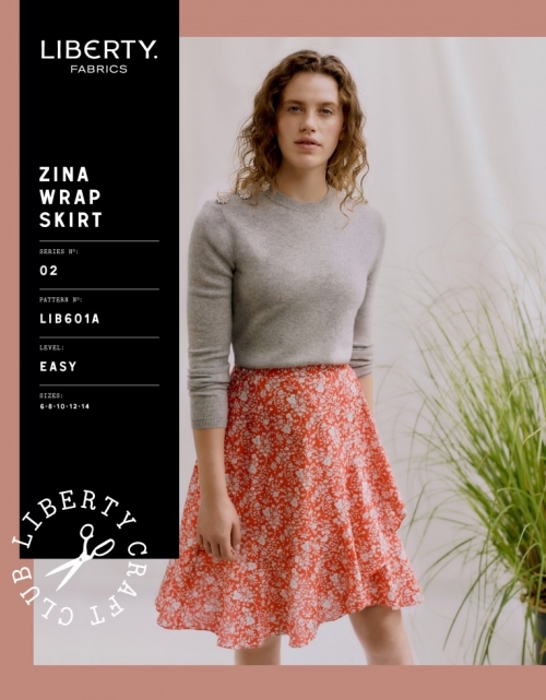 Liberty London Paper Sewing Pattern Zina Wrap Skirt