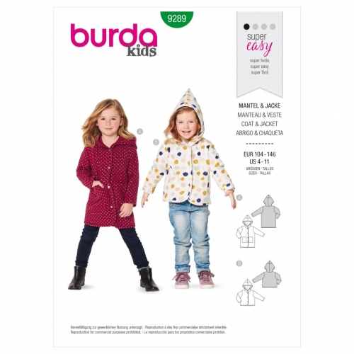Burda Paper Sewing Pattern 9289