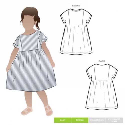 Style Arc Paper Sewing Pattern Kids Lacey Dress