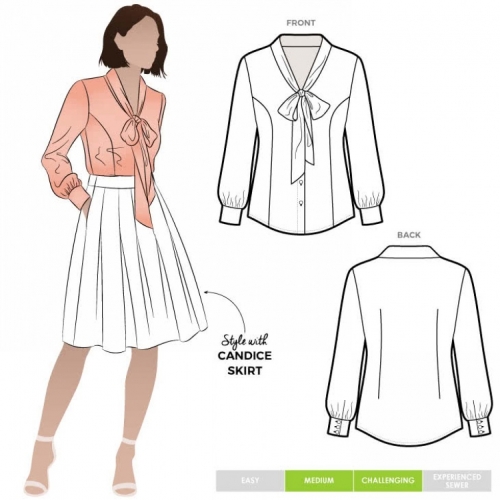 Style Arc Paper Sewing Pattern Tiffany Blouse