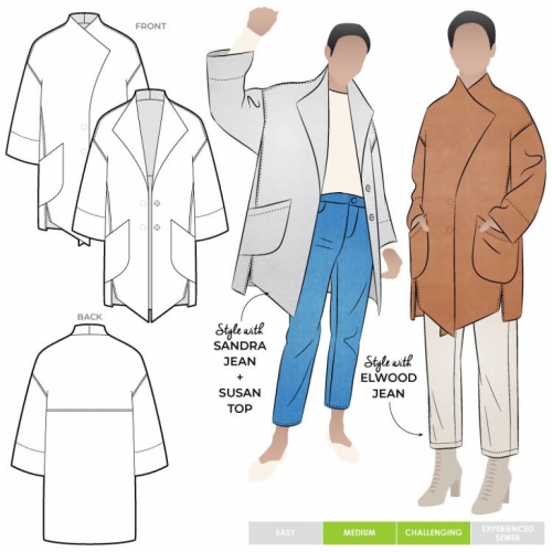 Style Arc Paper Sewing Pattern Petra Coat