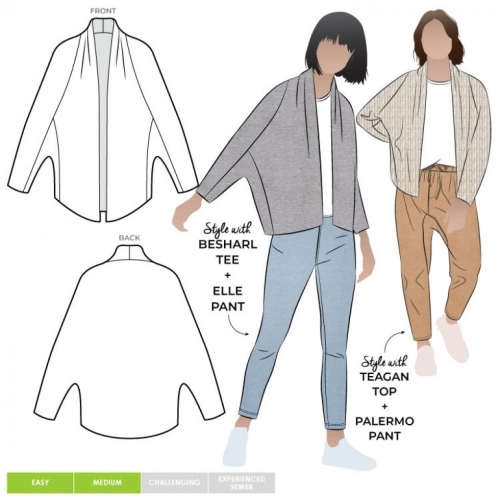 Style Arc Paper Sewing Pattern Palermo Knit Jacket