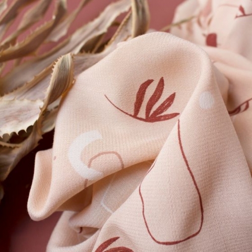 Atelier Brunette Sandstorm Viscose Crepe Fabric Blush