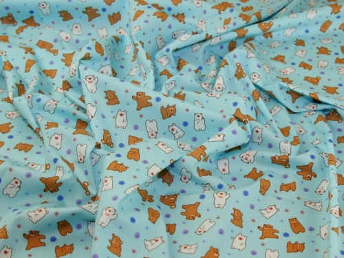 Deadstock 100% Cotton Poplin Fabric Blue
