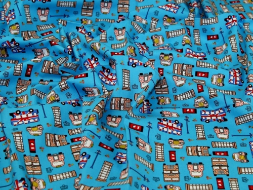Deadstock 100% Cotton Poplin Fabric Turquoise